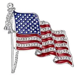 Produktbild: GALPADA amerikanische flagge brosche USA Flagge Anstecknadel USA-Flaggen-Pin Brosche mit amerikanischer Flagge Brosche für Männer Ornament USA-Flaggenbrosche Amerikanische Anstecknadel rot