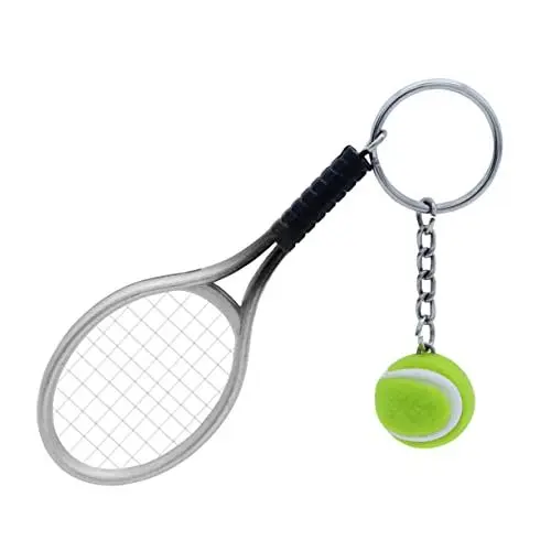 Produktbild: GALPADA geschenk für männer geschenke für männer Babygeschenke für Babys Sportball Anhänger Spielzeug Sport Tennisschläger Mini Tennisschläger Schlüsselhalter Schlüsselbund Geldbörse Wagen
