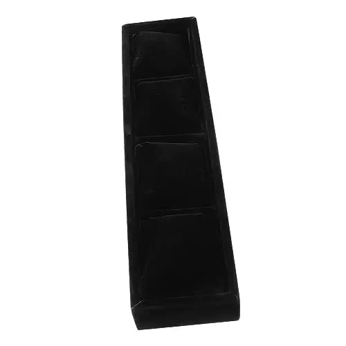 Produktbild: GALPADA Desktop Schmuck Organizer Mit Pu Und Kissen Für Armbänder Uhren Und Schmuck Aufbewahrungslösung Für Zuhause Geschäft Schwarz