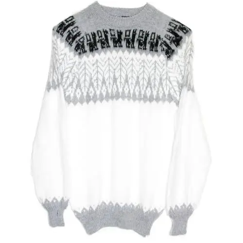 Produktbild: Gamboa Alpaka Wolle Pullover Damen Wollpullover Norweger Winter Elegant