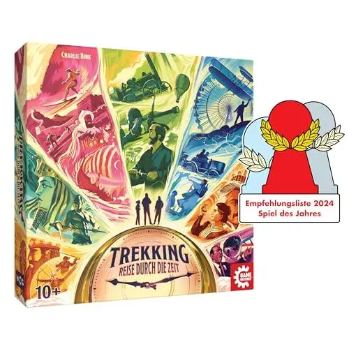 Produktbild: Game Factory 646098 Trekking, Reise durch die Zeit, Gesellschaftsspiel für 1-4 Spieler, ab 10 Jahren, Brettspiel, Familienspiel