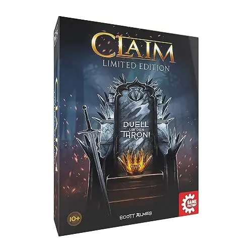 Produktbild: Game Factory 646317 Claim Big Box Limited Edition, Das Duell um den Thron, Kartenspiel für 2 Spieler, Limitierte Ausgabe mit exklusiven Inhalten