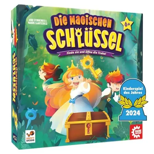 Produktbild: Game Factory 646323 Die Magischen Schlüssel, Zauberhaftes Würfelspiel für Kinder ab 6 Jahren, Familienspiel für 2-4 Spieler, Kinderspiel des Jahres 2024