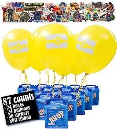 Produktbild: Game Party Military Supply Beute Drop Box Party Gefälligkeiten - 24-Pack. Hervorragend geeignet als Battle Royale Dekoration und Geschenktüten, Geburtstagsaktivitäten zum Thema Spiele und Partybedarf