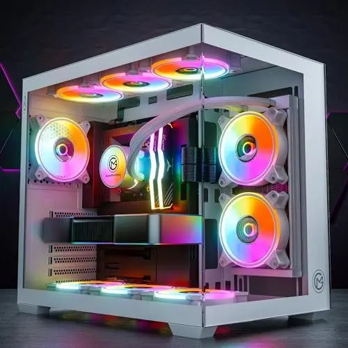 Produktbild: GameMachines Cube Snow Edition - Gaming PC - Intel® Core™ i7 14700KF - NVIDIA GeForce RTX 4060Ti 16GB - Wasserkühlung - 1000GB M.2 SSD - 32GB RGB DDR4 - WLAN - Windows 11 Pro