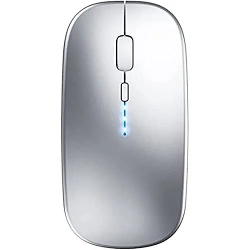 Produktbild: GameXtrem Maus kabellos, Silent wiederaufladbare Bluetooth-Funkmaus (Tri-Mode: BT 5.0/4.0+2.4G), Ergonomische tragbare Maus Bluetooth für Laptop PC Computer, Mac OS,Android,Windows