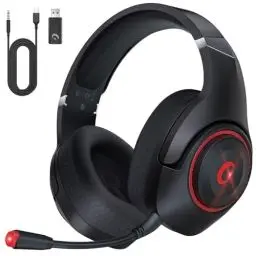 Produktbild: Gaming Headset, 2.4GHz USB Wireless Gaming Headset für PS5/PS4/PC/MAC, Gaming-Kopfhörer mit abnehmbarem Mikrofon, ENC Noise Cancelling, Bluetooth 5.2, 40H Battery, 3.5mm Wired für Xbox Series Headset