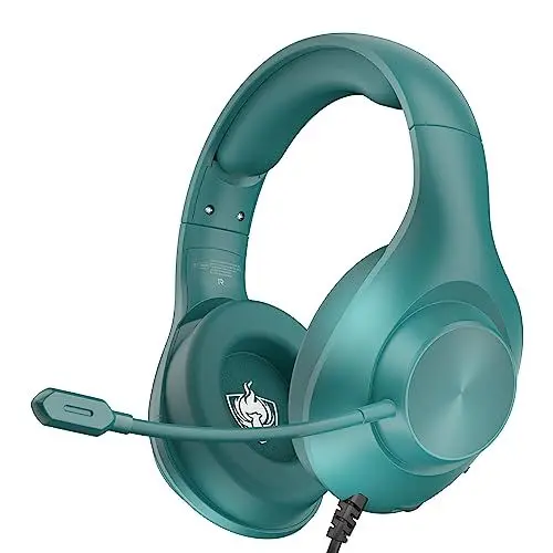 Produktbild: Gaming Headset PS4 Headset, Headset with 7.1 Surround Sound, Gaming Over Ear Headphones with Noise Cancelling Flexible Mic Memory Earmuffs, for PC, PS5, PS4, Xbox Series X/S, Switch (Cyan)