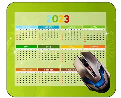 Produktbild: YENDOSTEEN Gaming Mauspad 2023 Jahre Kalender mit Urlaub, Gänseblümchen Gerbera Flower Cherry Mauspads M306