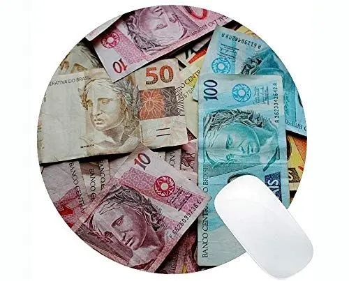 Produktbild: Gaming Round Mouse Pad, Geld Stimmzettel Bargeld rutschfeste Gummibasis Mousepad