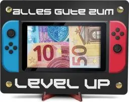 Produktbild: Gaming Zimmer Deko - XL Geldgeschenk aus Holz inkl. Ständer | Gaming Deko, Gamer Deko, Geschenk Junge, Geschenke für Männer, Gaming, Gaming Geschenkideen, Zocker Geschenk, Geldkarte