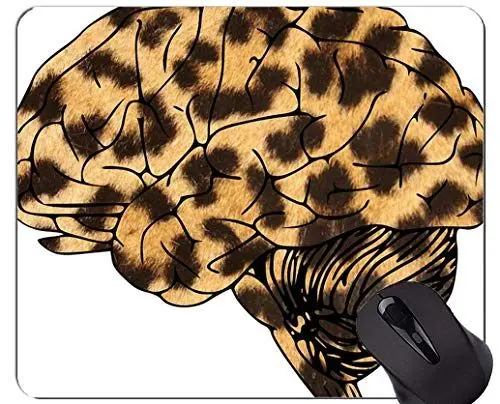 Produktbild: Gaming-Mauspad Benutzerdefiniert, Brain Leopard-Mauspad mit genähtem Rand
