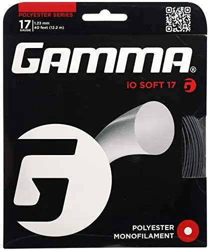 Produktbild: Gamma IO Soft Charcoal Saitenset 12,2m-Grau Tennissaite, 1.23