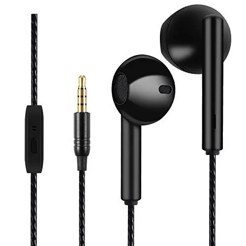 Produktbild: GAMURRY Kopfhörer, kabelgebundene In-Ear-Kopfhörer mit Mikrofon, klarer Anruf, leistungsstarker Bass, leichte Kopfhörer mit 3,5-mm-Klinkenstecker