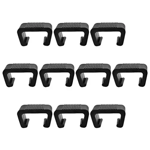 Produktbild: GANAZONO 10 Stück Korbmöbel-Clips Terrassensofa-Clips Rattan-Möbelklemmen Rattan-Couch-Befestigungsclips Für Outdoor-Couch-Terrassenmöbel 6. 5X4. 2 Cm (Schwarz)