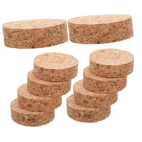 Produktbild: GANAZONO 10st Runde Korkuntersetzer Pflanzgefäß-untersetzer Aus Kork Saugfähige Pflanzenmatten Pflanzgefäß-untertasse Aus Kork Runder Untersetzer Pflanzmatte Aus Kork Holz Anlage Halterung