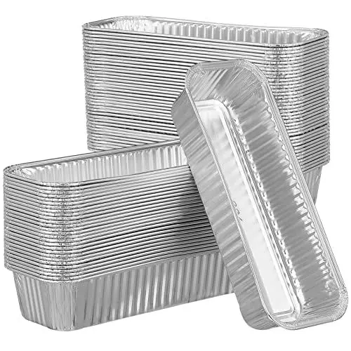 Produktbild: GANAZONO 125stücke Wiederverwendbar-aluminiumfolienpfannen Tiefe Bratbleche Für Grillen Backen Kochen Robuste Verstärkte Struktur Für Buffet Party Takeout