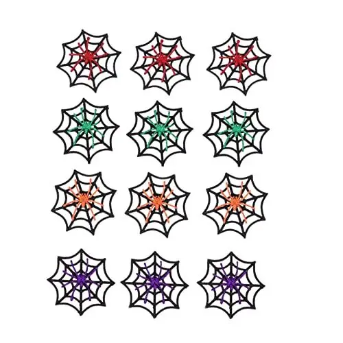 Produktbild: GANAZONO 12 STK Glitzer-Spinnennetz Party-spinnennetze Tolle Spinnweben Halloween-baumschmuck Spinnweben Dekor Dekoration Spinnenrequisitenspielzeug Plastik Schleife