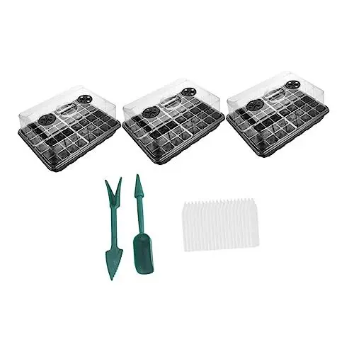 Produktbild: GANAZONO 1 Satz Sämlingsbox Pflanzenvermehrungsschale Mini-Propagator-growkit Topf Wachsen Pflanzenstarterschale Feuchtigkeitstabletten Für Pellets Sämlingsschalen Pflanzen Pp Blumen Obst
