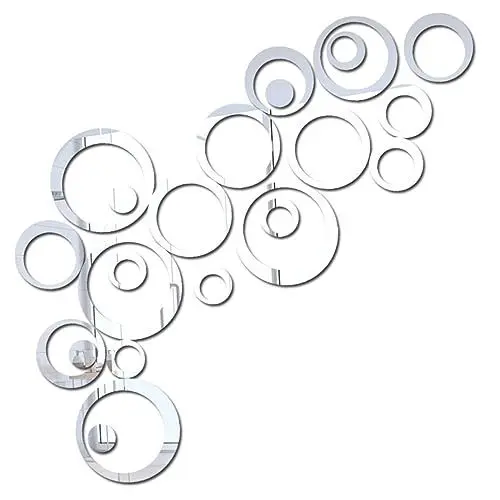 Produktbild: GANAZONO 1 Satz Wandtattoo Spiegel Spiegelwandaufkleber Acryl Diy Selbstklebende Wandkunst Spiegelaufkleber-wandbilder Acryl-wandaufkleber Wandtattoo Wandgemälde Kinderzimmer 3d