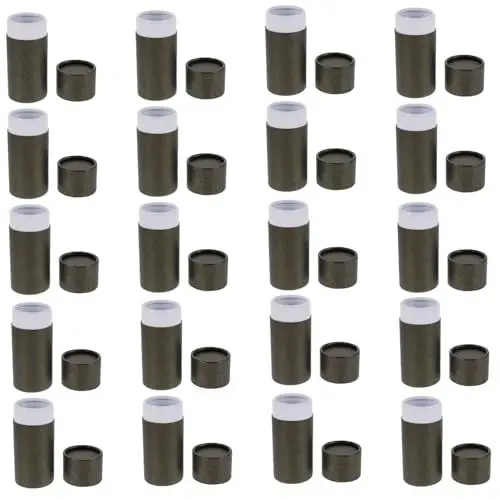 Produktbild: GANAZONO 20stücke Box Für Ätherisches Öl Papier-verpackungsboxen Zylinderform Geschenkboxen Schwarz-gold Für Flaschen Mit Ätherischen Ölen Teeprodukten Räucherstäbchen Parfüms
