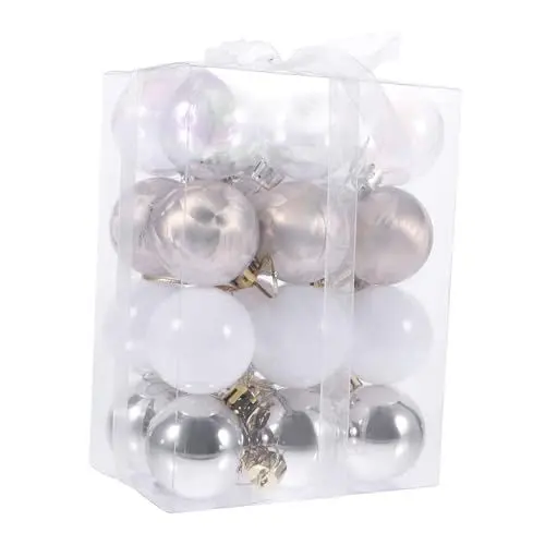 Produktbild: GANAZONO 24st Weihnachtsanhänger Weihnachtsschmuck-set Glitzernder Weihnachtsschmuck Hängende Weihnachtskugeln Weihnachtskugeln-baubles-set Kleine Christbaumkugel Fenster Partybedarf Pvc