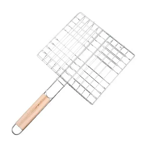 Produktbild: GANAZONO 2 Stück Grillnetz Außengrill Dekorationswerkzeuge Außengrillnetz Tragbarer Klappgrill Holzkohlekörbe Klappbarer Tragbarer Grillnetzclip Tragbarer Grillgrill Grillnetzklemme