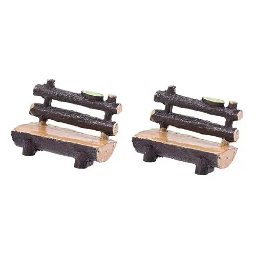 Produktbild: GANAZONO 2st Zubehör Für Miniaturparks Hochzeitspuppe Sitzbank Autostuhl Bonsai-möbel Miniaturszene Kunstharzmaterial Bonsai-Baum-Aquarium-dekor Feengartenstuhl Karikatur Japanischer Stil