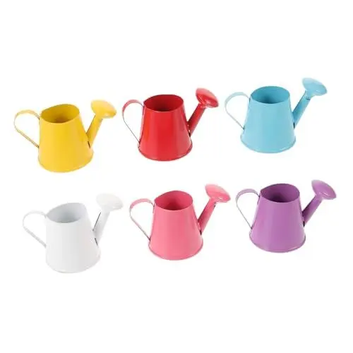 Produktbild: GANAZONO 6St Mini Wasserkocher Mini-Töpfe Gießkanne dekorative Blumentöpfe für den Innenbereich Wasserkessel Vase Gartengeräte Blumenbewässerungstöpfe Pflanze Gießeimer Fass Eisenblech
