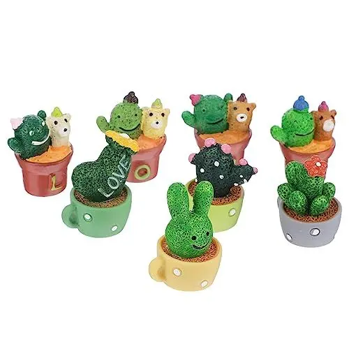 Produktbild: GANAZONO 8st Saftige Schmuckstücke Künstliche Pflanzen Minipflanzen Künstlicher Bonsai Eingetopftes Saftiges Dekor Mini-bonsai-dekor Anlage Harz Sukkulenten Sammelalbum