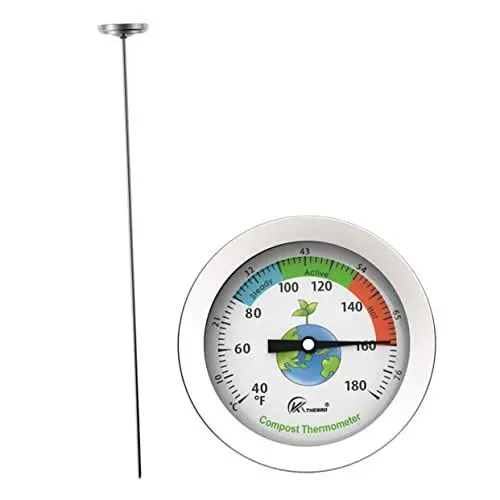 Produktbild: GANAZONO Gartenbedarf 1 Stück Bodendünger Kompost Für Pool Outdoor-Werkzeuge Kompostbehälter Stab Pflanzenerde Edelstahl Edelstahl Bodentemperatur-Messwerkzeug Tester Anzahl Messgerät