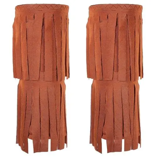 Produktbild: GANAZONO Standard-Hippie-Stiefelüberzüge Mit Fransen Für Damen Braune Hippie-Beinstulpen Hippie-Beinstulpen Mit Quaste Hippie-Kostümzubehör Für 60Er-70Er-Mottoparty
