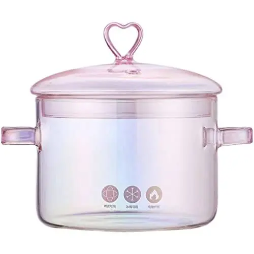 Produktbild: GANAZONO Topf -Kochtopf Mit Deckel 2-Teiliger Herdtopf Pfanne Mit Deckel Sicheres Kochgeschirr Kochgeschirr Für Nudeln Nudelsuppe Milch Babynahrung 1500Ml Kochtopf