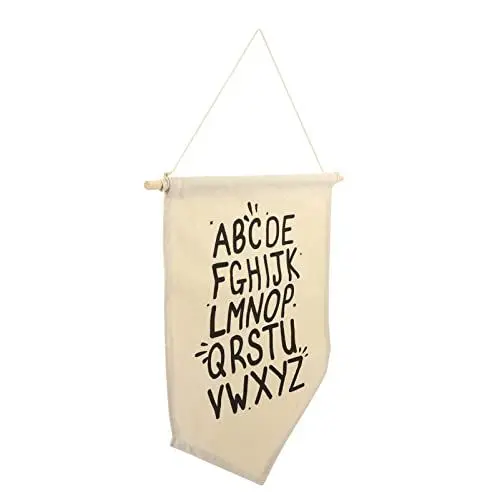 Produktbild: GANAZONO Wanddekoration Anhänger Hängender Wandteppich Zahl Wandbehang Dekoration Alphabete Gartenfahne Hängendes Tuch Leere Wimpel Einfaches Hintergrundtuch Hemu Kind Banner Buchstabe