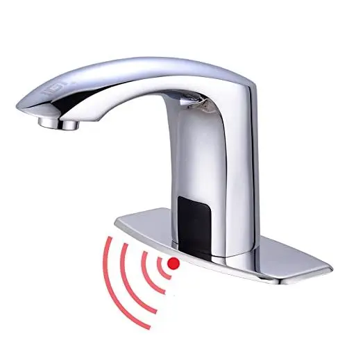 Produktbild: Gangang Infrarot Sensor Bad Wasserhahn Niederdruck Automatischer Wasserhähne aus Hochwertigem Massivem Messing Widersteht allen Arten von Korrosion Wasserhahn Mit Heiß- und Kaltwassermischventil