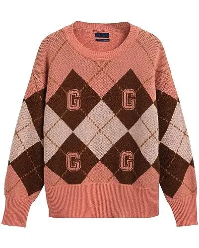 Produktbild: GANT Damen D1. Argyle C-Neck Pullover, Terracotta PINK, XXL