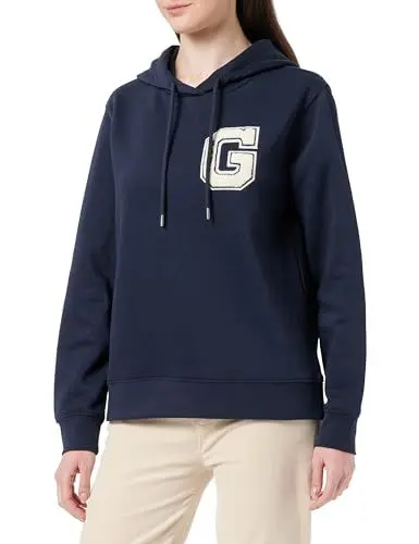 Produktbild: GANT Damen REG G Hoodie Kapuzenpullover, Evening Blue, 42
