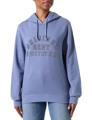 Produktbild: GANT Damen REL Printed Hoodie Kapuzenpullover, Blue Water, XL