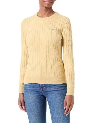 Produktbild: GANT Damen Stretch Cotton Cable C-Neck Pullover, Burnt Wheat, XS