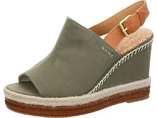 Produktbild: GANT FOOTWEAR Damen SAN Diego Plateausandalen, Grün (Khaki Green G77)