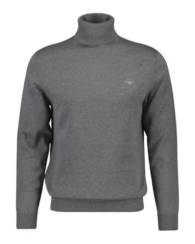 Produktbild: GANT Herren Classic Cotton ROLLERNECK Pullover, Dark Grey Melange, XL