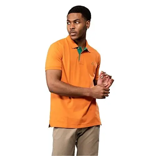 Produktbild: GANT Herren Contrast Collar Pique SS Rugger Polohemd, Pumpkin ORANGE, L