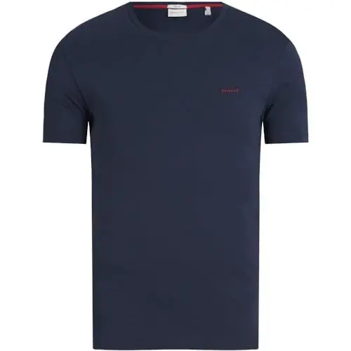 Produktbild: Gant Herren Contrast Logo SS T-Shirt, Evening Blue, Large