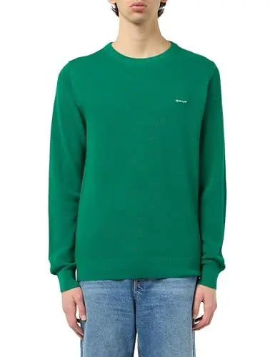 Produktbild: GANT Herren Cotton Pique C-Neck Pullover, Butternut Green, XXXL