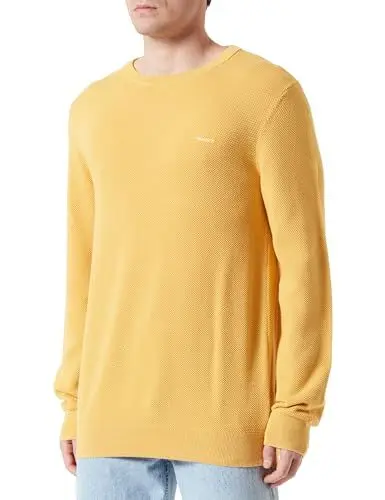 Produktbild: GANT Herren Cotton Pique C-Neck Pullover, Smooth Yellow, Small