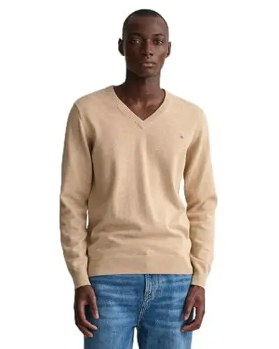 Produktbild: GANT Herren D1. Cotton Texture C-Neck Pullover, Cream, 3XL