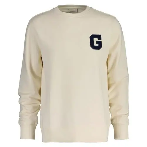 Produktbild: GANT Herren G Graphic C-Neck Sweatshirt, Cream, XXL