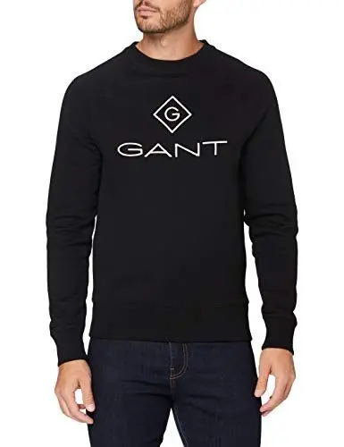 Produktbild: GANT Herren Lock UP C-Neck Sweat Pullover, Black, XS
