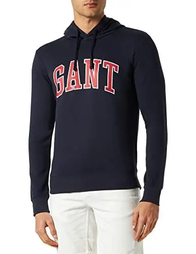 Produktbild: GANT Herren MD Sweat Hoodie Kapuzenpullover, Evening Blue, XS