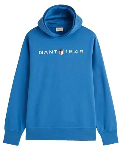 Produktbild: GANT Herren Printed Graphic Hoodie Kapuzenpullover, Rich Blue,S